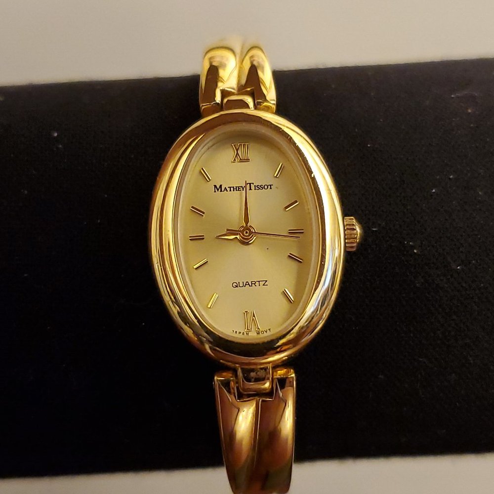 WOMEN'S WORKING MATHEY-TISSOT GOLD-TONE WATCH
